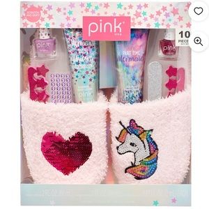 Mermaid Today Unicorn Tomorrow House Slipper Pamper Gift Set 10 Pieces New